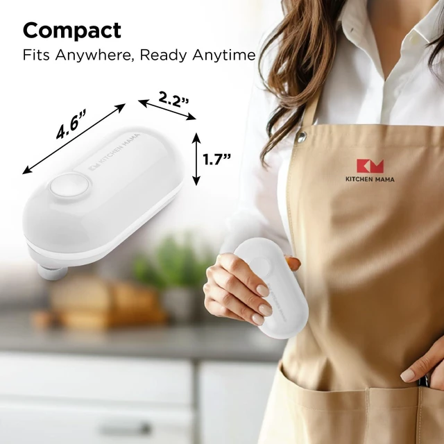 Alt view image 3 of 6 - Mini Plus Rechargeable Electric Can Opener, White | USB-C Charging, Hands-Free Auto Stop, Cordless Smooth Edge, Compact for Travel, Perfect for Seniors with Arthritis