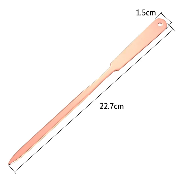 Alt view image 2 of 7 - 2 Pack Pink Letter Openers,Gold Envelope Slitter,Stainless Steel | Rose Gold Letter Opener, Lightweight Mail Slitter with Hanging Hole, Smooth Blade, Opener Knife for Office or Home