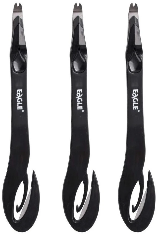 Main image of Staple Remover, Staple Puller, Push-Style, Built-in Letter Opener, 3-Pack, Black