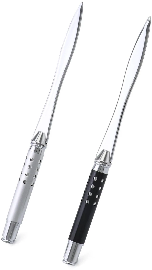 Main image of 2 Pack Metal Letter Opener - Ergonomic Grip Envelope Slitter, Envelope Opener with Safe Edge, Powder-Coated Finish - Versatile Paper Cutter for Office/Home