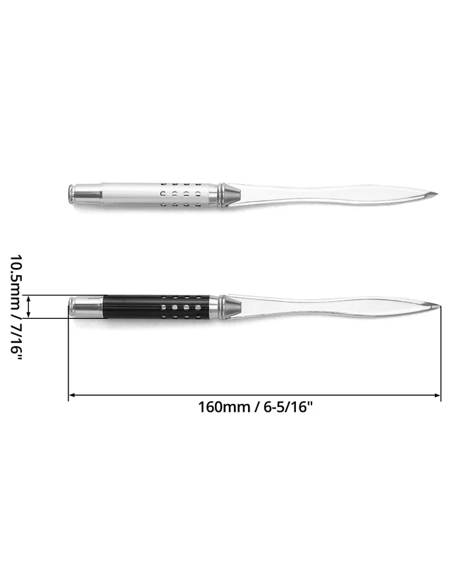 Alt view image 6 of 7 - 2 Pack Metal Letter Opener - Ergonomic Grip Envelope Slitter, Envelope Opener with Safe Edge, Powder-Coated Finish - Versatile Paper Cutter for Office/Home