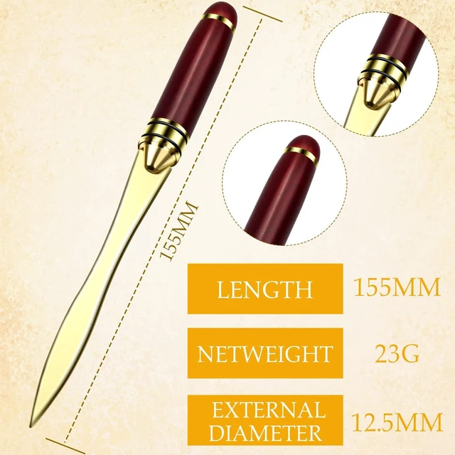 Alt view image 2 of 7 - Letter Opener, Envelope Slitter Letter Openers Metal for Envelope, Package, Paper Cut, Safe Mail Opener
