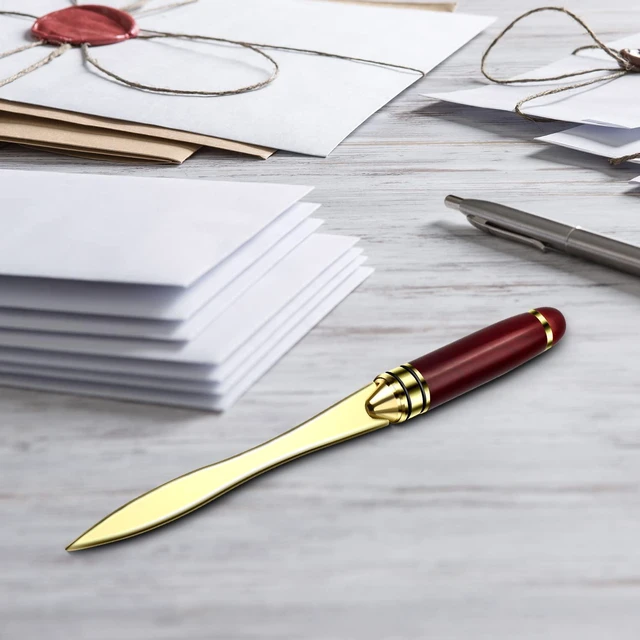 Alt view image 5 of 7 - Letter Opener, Envelope Slitter Letter Openers Metal for Envelope, Package, Paper Cut, Safe Mail Opener