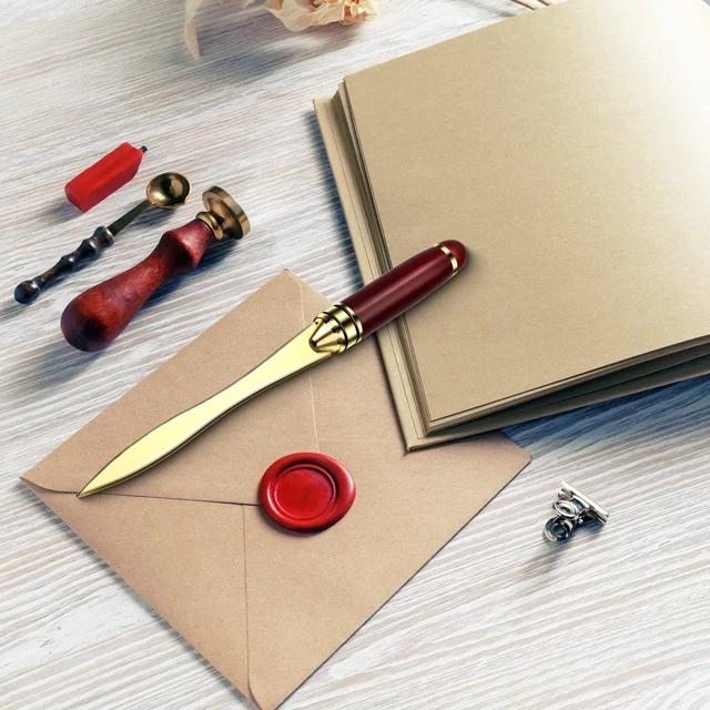 Alt view image 3 of 7 - Letter Opener, Envelope Slitter Letter Openers Metal for Envelope, Package, Paper Cut, Safe Mail Opener