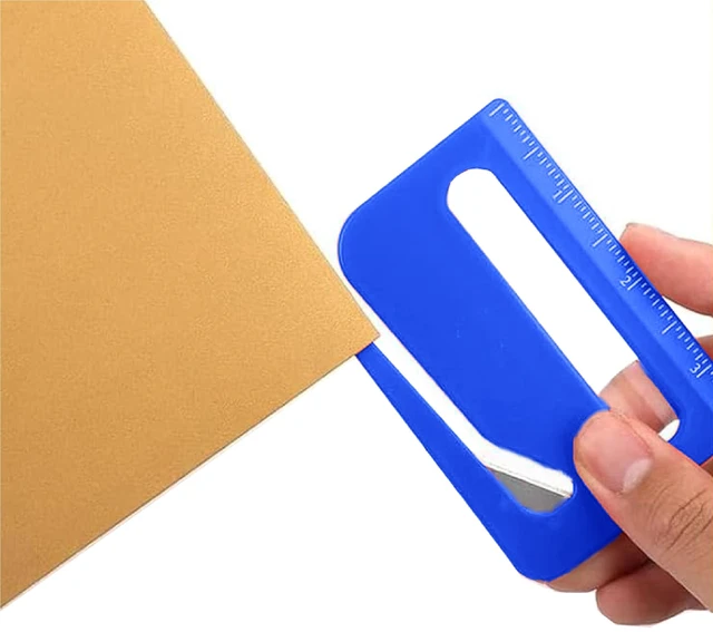 Alt view image 3 of 6 - Mini Letter Opener - 3 Pcs Durable Plastic Envelope Opener with Magnifier and Ruler - Manual Envelope Slitter for Home Office and School