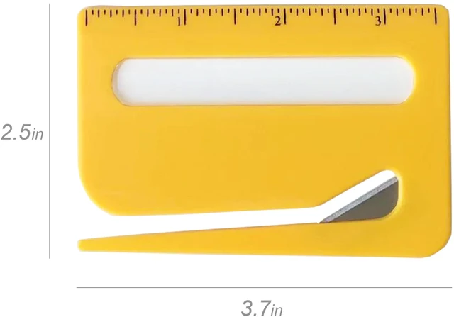 Alt view image 4 of 6 - Mini Letter Opener - 3 Pcs Durable Plastic Envelope Opener with Magnifier and Ruler - Manual Envelope Slitter for Home Office and School