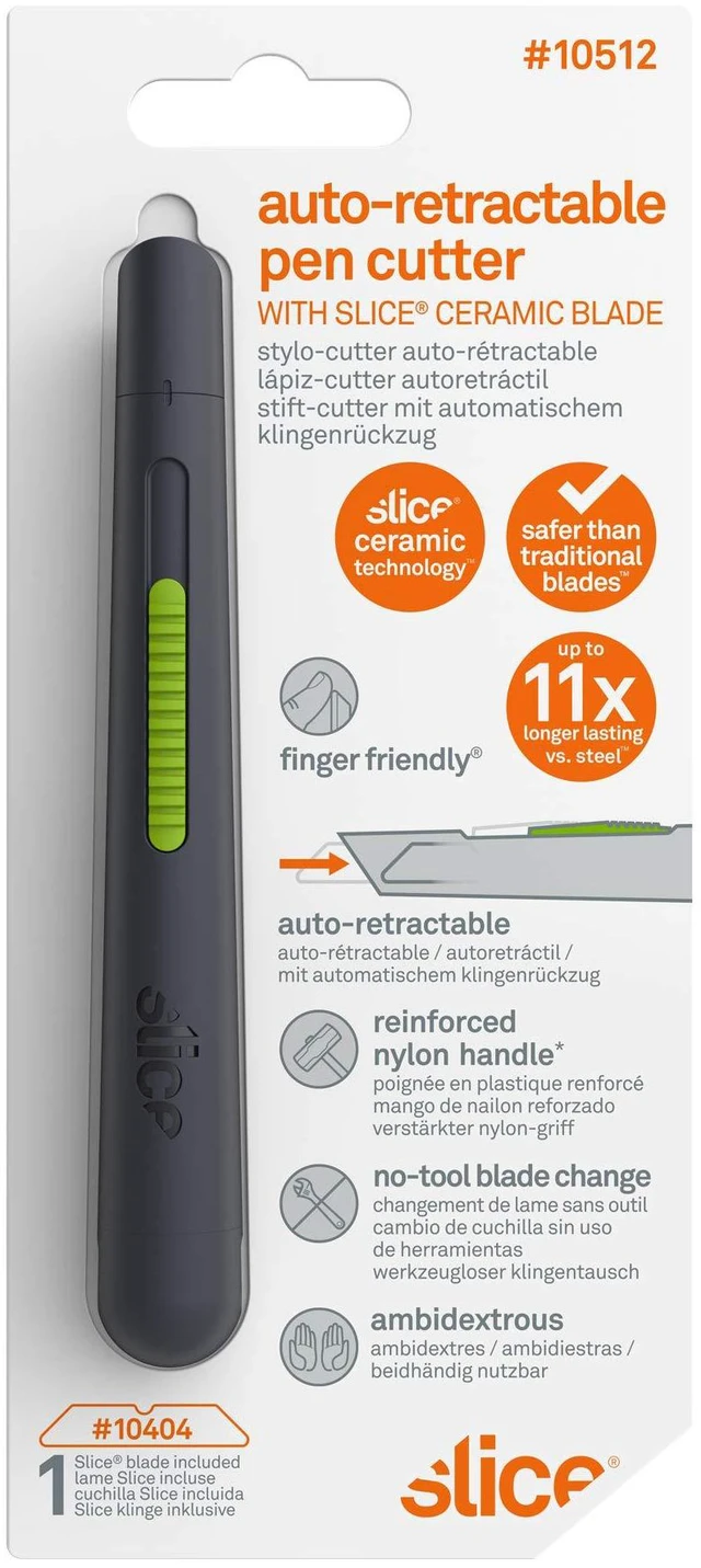 Alt view image 5 of 7 - 10512 Pen Cutter, Auto-Retractable Ceramic Blade, Safety Knife, Stays Sharp up to 11x Longer Than Steel Blades