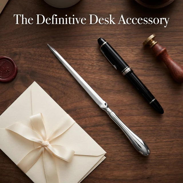 Alt view image 6 of 7 - 9 Inch Metal Letter Opener, Silver Envelope Opening Tool for Mail | Smooth metal blade for opening letters and envelopes, with a sturdy 9 inch design for office desks, home use and mail rooms