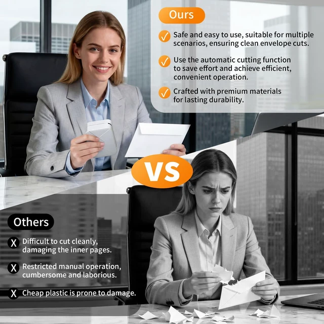 Alt view image 6 of 7 - Electric Letter Opener for Home Desk White | Electric Operation, Home & Desk Use, Letter Opening, Compact Design