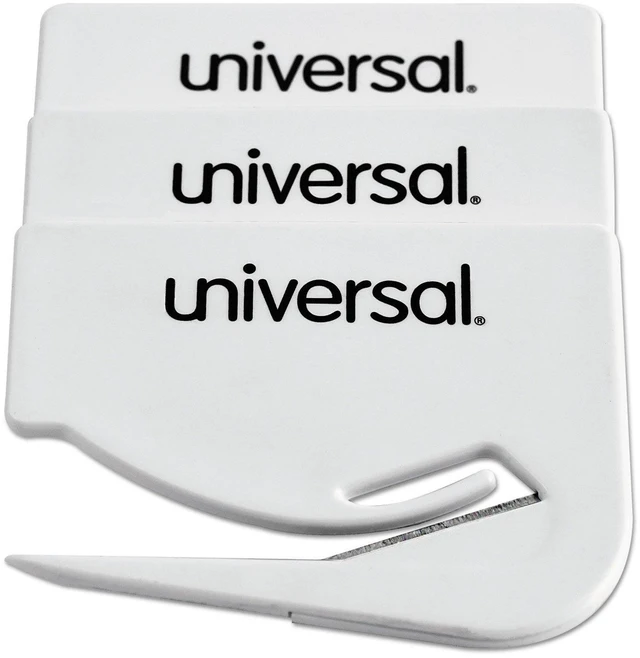 Main image of Manual Letter Opener, Plastic, White, Pack of 3