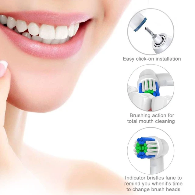 Alt view image 4 of 6 - Replacement Toothbrush Heads Compatible with Oral-B Braun 20 Pcs | Professional Electric Toothbrush Brush Heads for Oral B Replacement Head Refill Pro 500/1000/1500/3000/3757/5000/7000/7500