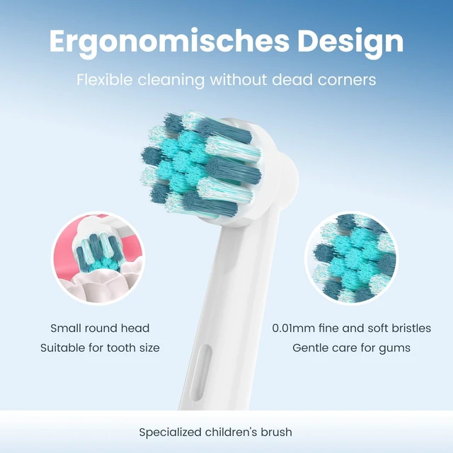 Alt view image 3 of 7 - 16pcs Kids Replacement Heads Compatible with Braun Oral B Kids Electric Toothbrush, Ultra Soft Bristles