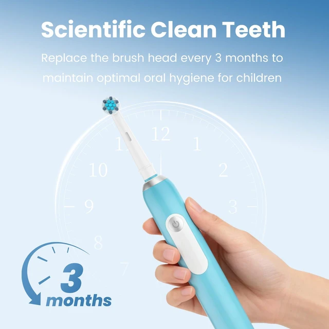 Alt view image 7 of 7 - 16pcs Kids Replacement Heads Compatible with Braun Oral B Kids Electric Toothbrush, Ultra Soft Bristles