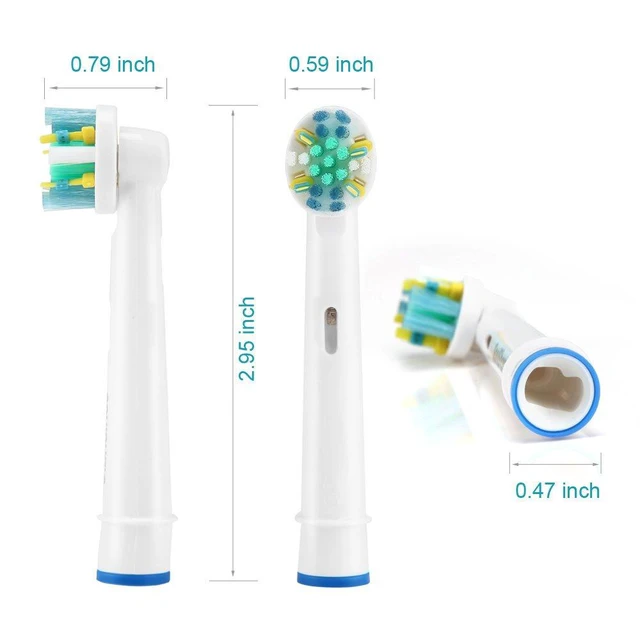 Alt view image 4 of 7 - Toothbrush Replacement Heads Refill for Oral Electric Toothbrush Pro 1000/3000/5000/7000, Vitality Floss Action, 8 Count with Covers
