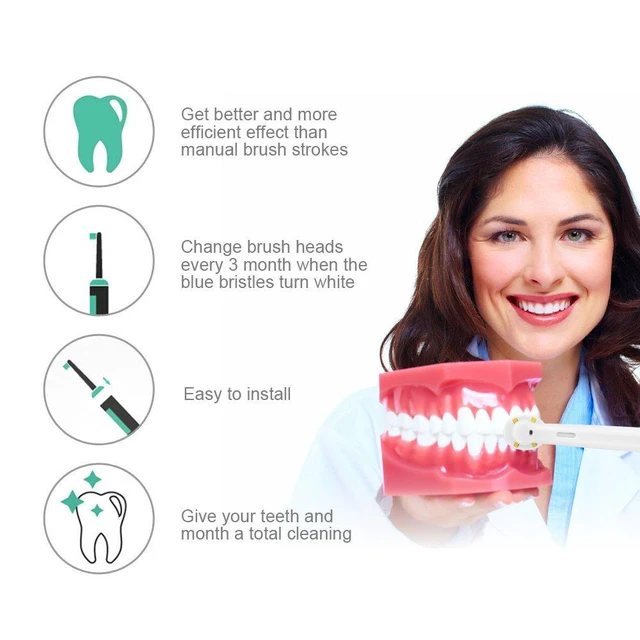 Alt view image 3 of 7 - Toothbrush Replacement Heads Refill for Oral Electric Toothbrush Pro 1000/3000/5000/7000, Vitality Floss Action, 8 Count with Covers
