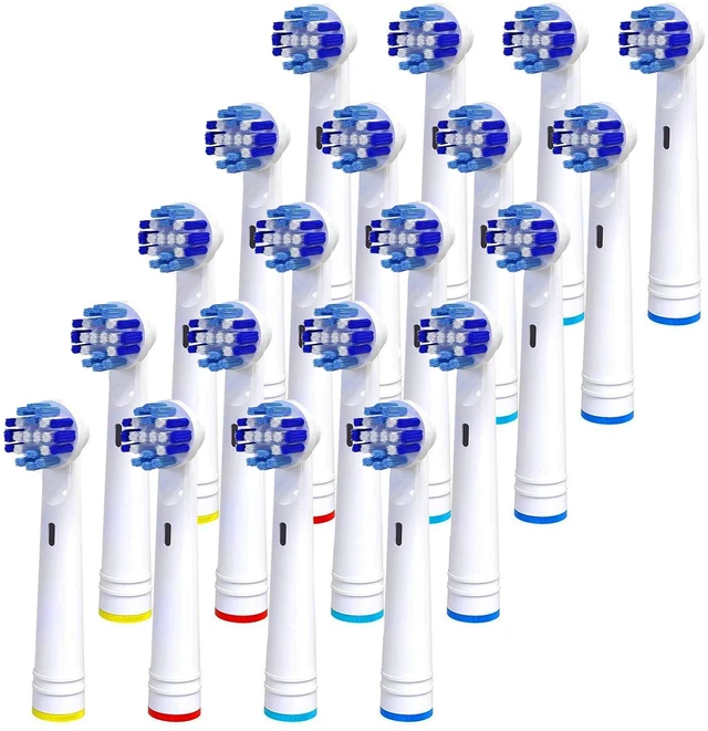 Main image of Replacement Brush Heads Compatible with OralB Braun- Pack of 20 Professional Electric Toothbrush Heads- Precision Refills for Oral-b 7000, Clean, Oral B Pro 1000, 9600, 500, 3000, 8000, Vitality Plus!
