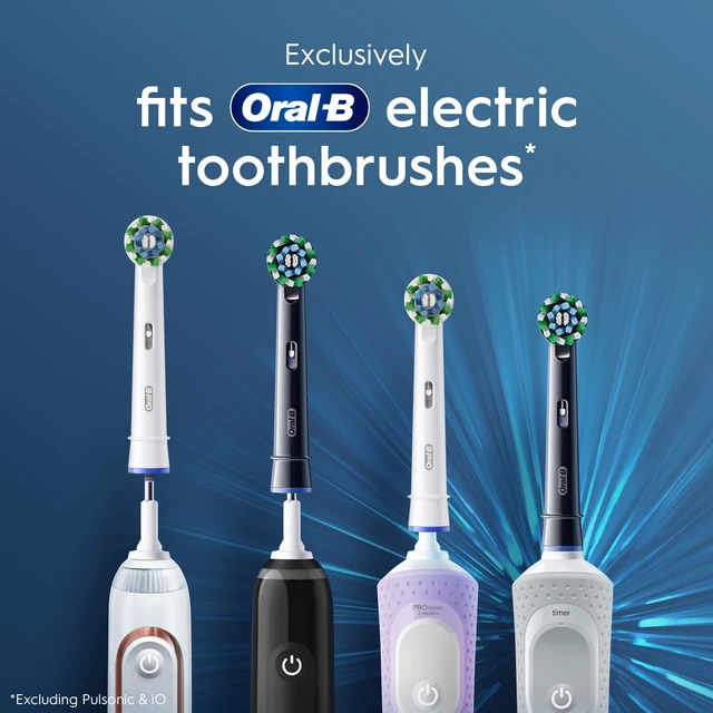 Alt view image 7 of 7 - Cross Action Replacement Brush Heads for an Oral-B Electric Toothbrush, Pack of 6, Black