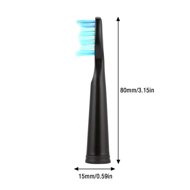 Alt view image 3 of 6 - Electric Toothbrush Replacement Heads 5 Pack Compatible with Fairywill FW-507/508/551/917/959, for FW-D1/FW-D3/FW-D7/FW-D8, for Fairywill Toothbrush Refills - Black