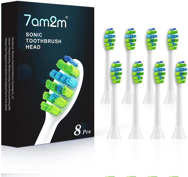 Main image of AM100/AM101/AM105C/AM111 Electric Toothbrush Brush Heads x 8, White | 7AM2M Electric Toothbrush ONLY