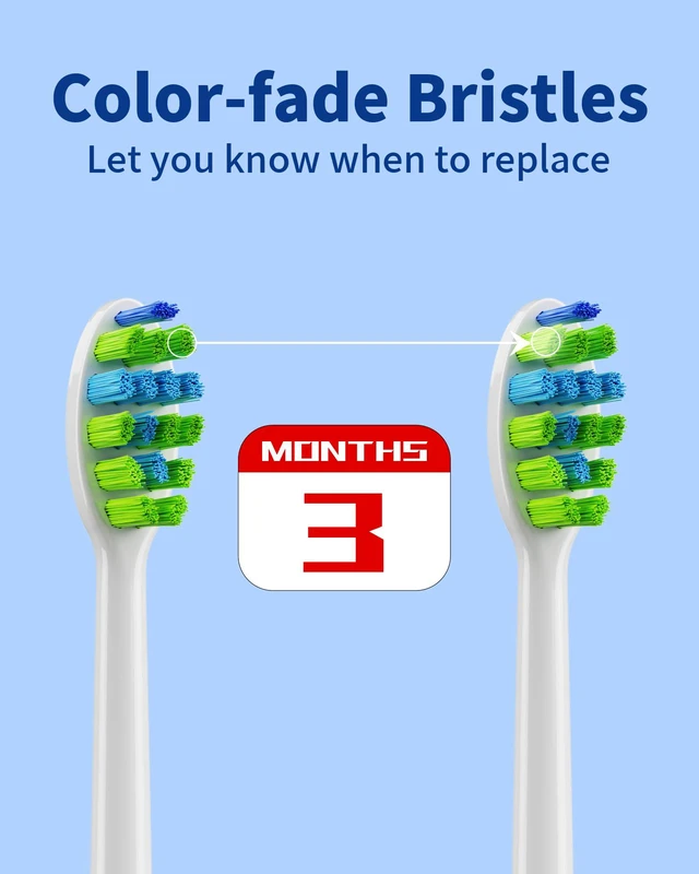 Alt view image 4 of 6 - AM100/AM101/AM105C/AM111 Electric Toothbrush Brush Heads x 8, White | 7AM2M Electric Toothbrush ONLY