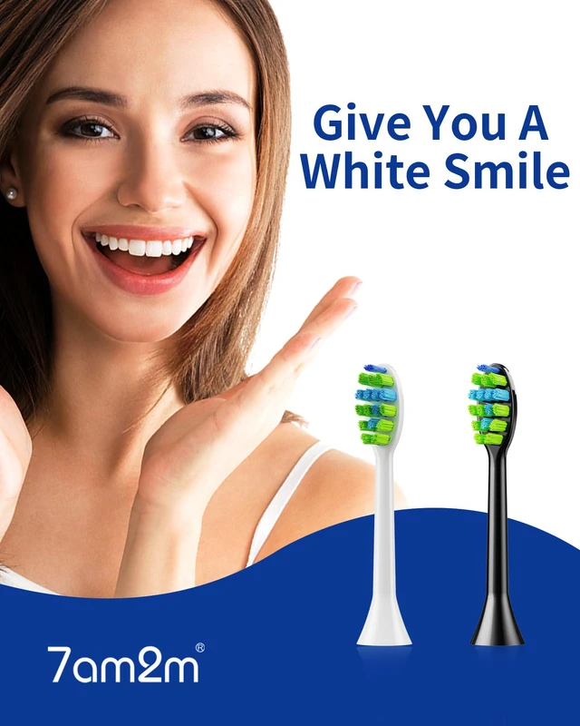 Alt view image 6 of 6 - AM100/AM101/AM105C/AM111 Electric Toothbrush Brush Heads x 8, White | 7AM2M Electric Toothbrush ONLY