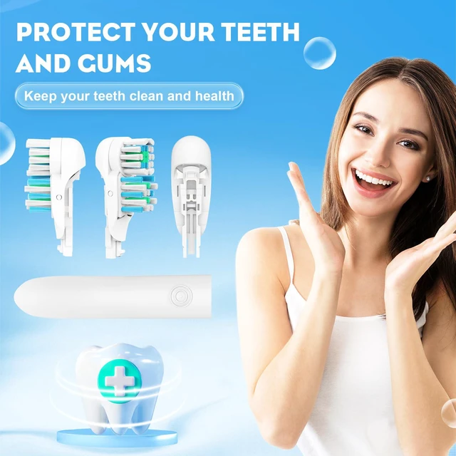 Alt view image 2 of 7 - 4/8/16 Pcs Electric Toothbrush Replacement Heads Sensitive Dual Clean Rotating Sets Fit for Braun Oral B Cross Action Power 4732 3733 4734 (16 Pcs Medium)