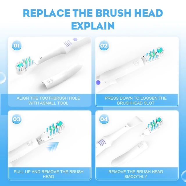 Alt view image 3 of 7 - 4/8/16 Pcs Electric Toothbrush Replacement Heads Sensitive Dual Clean Rotating Sets Fit for Braun Oral B Cross Action Power 4732 3733 4734 (16 Pcs Medium)