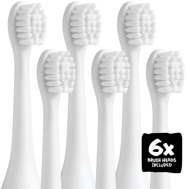 Alt view image 3 of 5 - Kids Electric Toothbrush Replacement Heads 6 Heads (2x3) - Soft Bristles Brush Head for Gentle Care, 18 Months Supply