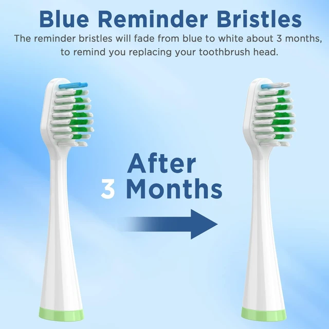 Alt view image 4 of 6 - Replacement Brush Heads for Smile Bright Platinum Sonic Electric Toothbrush | Soft Bristles, 5-Pack, with Covers