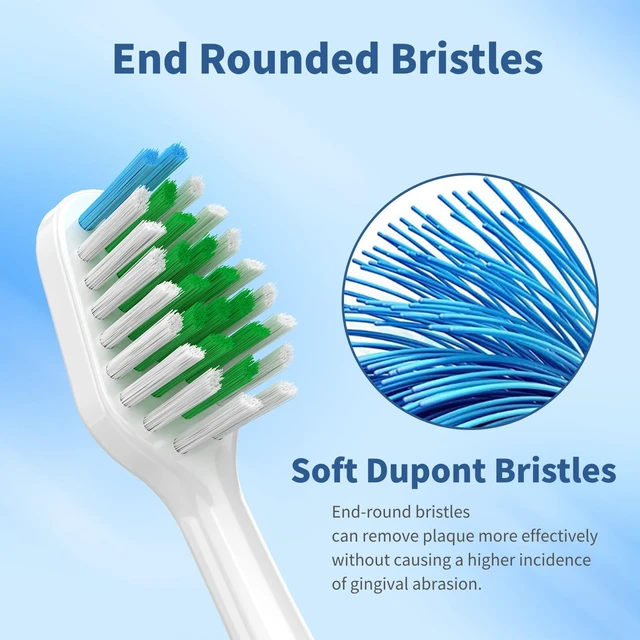 Alt view image 5 of 6 - Replacement Brush Heads for Smile Bright Platinum Sonic Electric Toothbrush | Soft Bristles, 5-Pack, with Covers