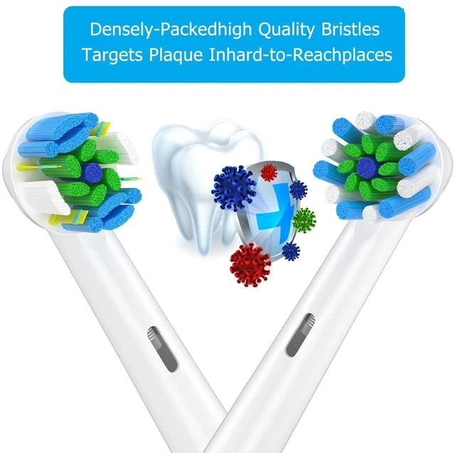 Alt view image 5 of 7 - Replacement Toothbrush Heads Compatible with Braun Oral b 7000/Pro 1000/9600/ 5000/3000/8000/ and Smart Electric Toothbrush, 16 Pcs (White)