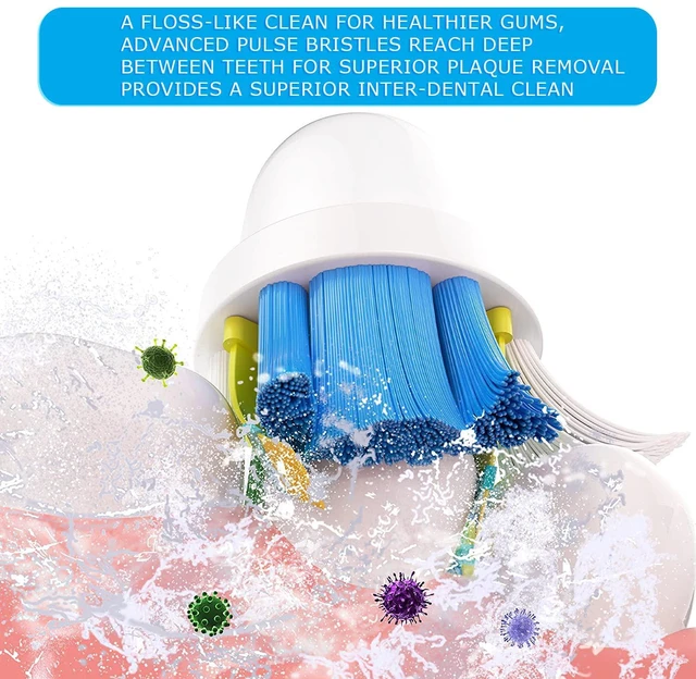 Alt view image 7 of 7 - Replacement Toothbrush Heads Compatible with Braun Oral b 7000/Pro 1000/9600/ 5000/3000/8000/ and Smart Electric Toothbrush, 16 Pcs (White)
