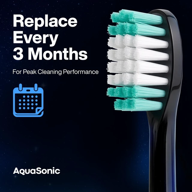 Alt view image 5 of 7 - Genuine Standard Replacement Brush Heads, Black, 2 Pack | ADA Accepted, Protective Caps for Hygienic Storage, Normal & Sensitive Teeth, Compatible with Black Series & More