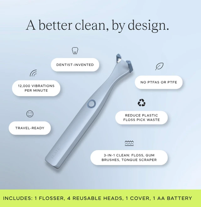 Alt view image 2 of 7 - Origin 3-in-1 Battery-Powered Electric Flosser, Dentist Invented