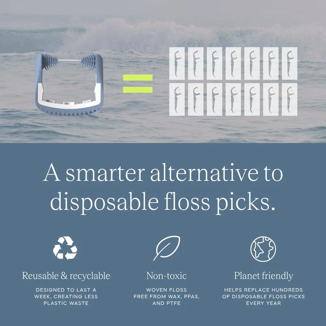 Alt view image 7 of 7 - Origin 3-in-1 Battery-Powered Electric Flosser, Dentist Invented
