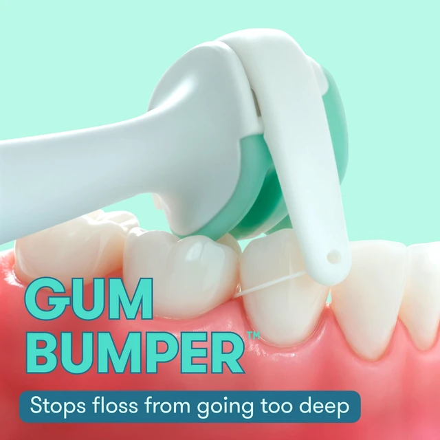 Alt view image 3 of 6 - for Kids Electric Flosser for Kids, Dentist Designed, 1 Ct | Electric flosser with GumBumper and two speeds helps kids floss comfortably as baby and adult teeth grow.