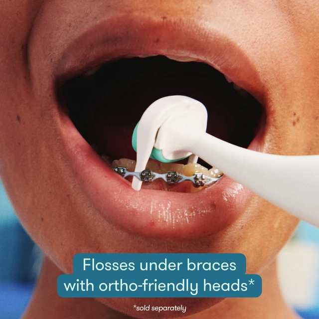 Alt view image 5 of 6 - for Kids Electric Flosser for Kids, Dentist Designed, 1 Ct | Electric flosser with GumBumper and two speeds helps kids floss comfortably as baby and adult teeth grow.