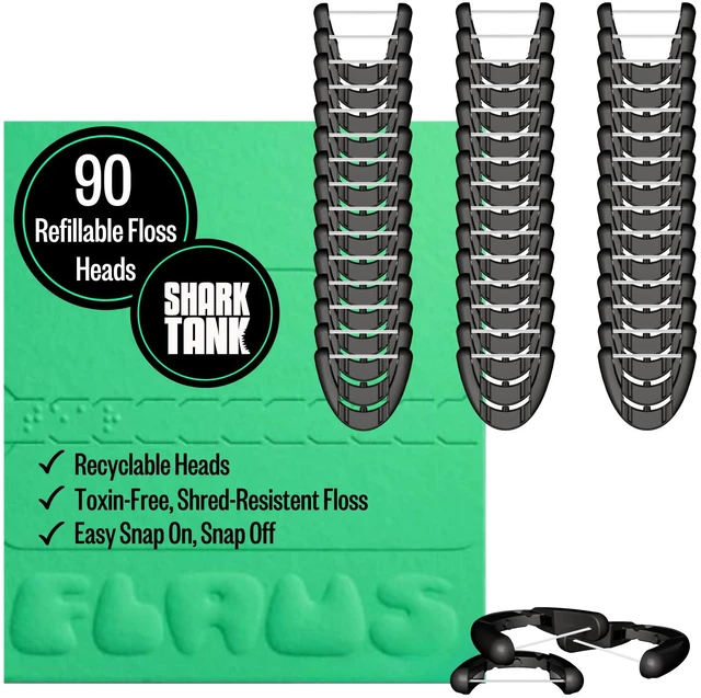 Main image of Electric Flosser Refills - 90CT Gentle Glide Dental Floss Pick Heads | Gentle Gliding Refill Flosser Heads, Dentist Recommended Gum Care, Featured on Oprah's List & Shark Tank