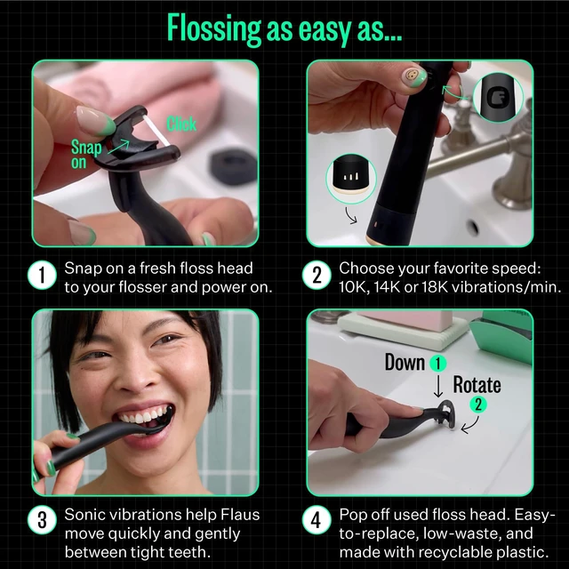Alt view image 5 of 7 - Electric Flosser Refills - 90CT Gentle Glide Dental Floss Pick Heads | Gentle Gliding Refill Flosser Heads, Dentist Recommended Gum Care, Featured on Oprah's List & Shark Tank