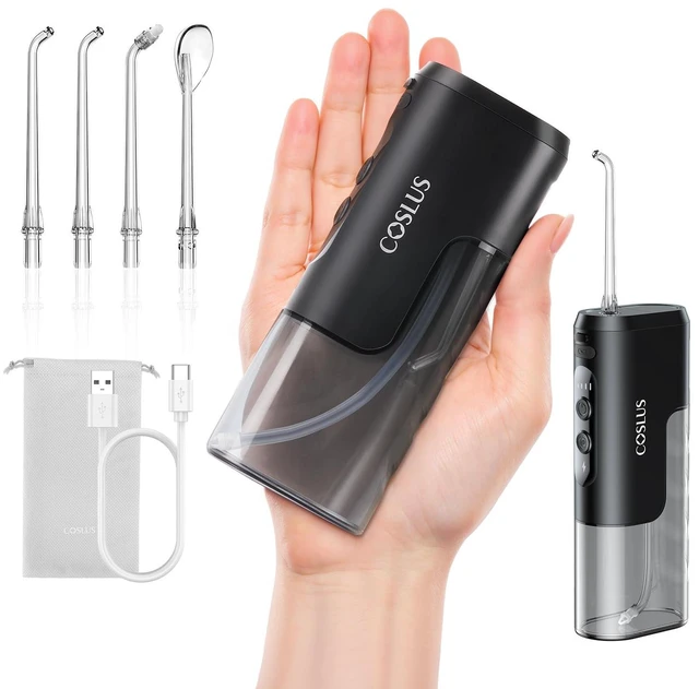 Main image of T40 Mini Water Flosser for Travel, Portable Compact Design | Cordless Oral Irrigator, Built-in Tip Storage, 4 Modes for Braces, Orthodontic, Sensitive Teeth, On-the-Go Use, Black