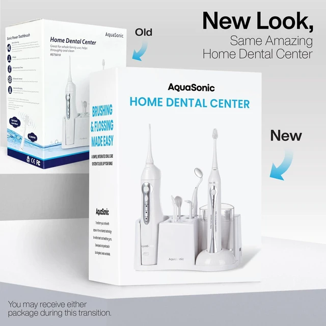 Alt view image 2 of 7 - Home Dental Center Rechargeable Power Toothbrush & Smart Water Flosser - Complete Family Oral Care System - 10 Attachments and Tips Included - Various Modes & Timers (White)
