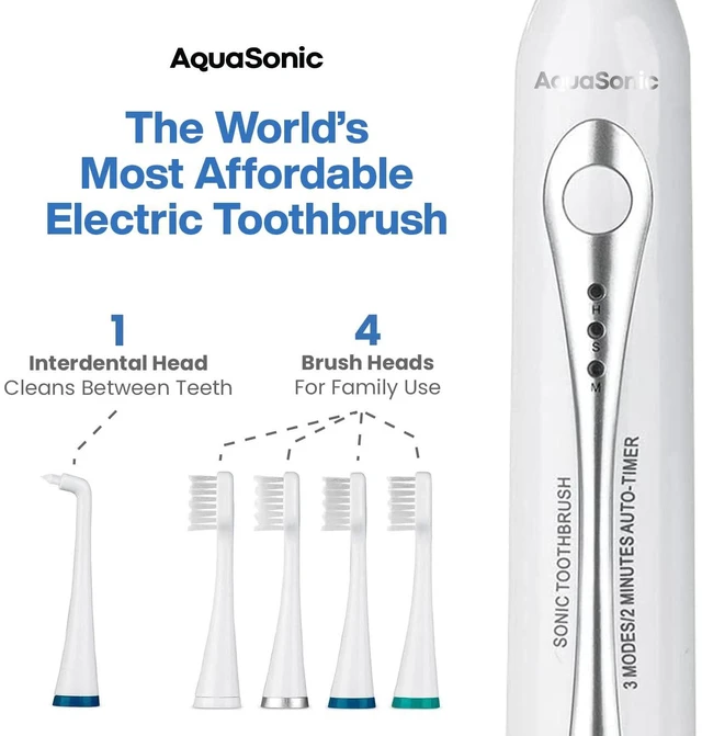 Alt view image 3 of 7 - Home Dental Center Rechargeable Power Toothbrush & Smart Water Flosser - Complete Family Oral Care System - 10 Attachments and Tips Included - Various Modes & Timers (White)