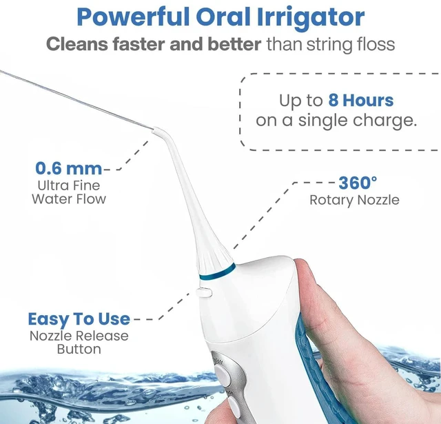 Alt view image 4 of 7 - Home Dental Center Rechargeable Power Toothbrush & Smart Water Flosser - Complete Family Oral Care System - 10 Attachments and Tips Included - Various Modes & Timers (White)