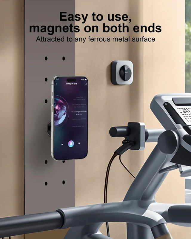 Alt view image 6 of 7 - MagSafe Finger Ring Phone Holder with Kickstand Dual-Sided Magnet Gym Grip for iPhone 17e/17 Pro Max/Air/16e/16 Plus/15/14/13/12 Samsung Galaxy & Pixel, Stick-On for MagSafe Car Mount, Metal Surfaces