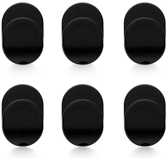 Main image of 6 Piece Ring Hook Mount Accessories, Upgrade Version Phone Mount Hook for Universal Cellphone Finger Ring Holder Grip Stand - (Black)