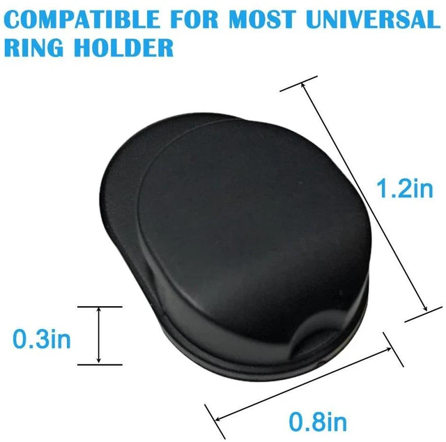 Alt view image 2 of 7 - 6 Piece Ring Hook Mount Accessories, Upgrade Version Phone Mount Hook for Universal Cellphone Finger Ring Holder Grip Stand - (Black)