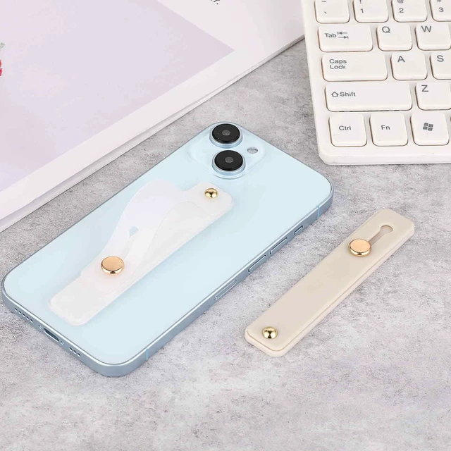 Alt view image 6 of 7 - 2 Pcs Universal Phone Grips - Finger Holder for Back of Phone, Portable Phone Strap - Grey White