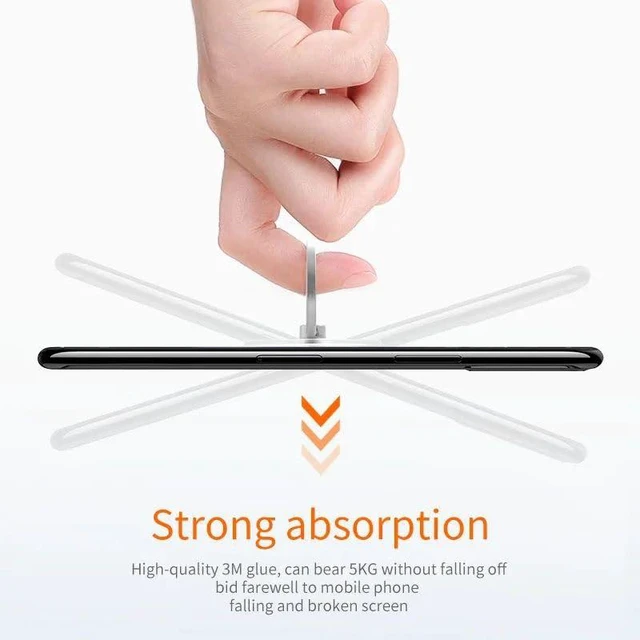 Alt view image 3 of 5 - Cell Phone Ring Holder,Transparent Phone Ring Grip Holder,360 Degree Rotation Finger Ring Kickstand Compatible with All Smartphone Phone Case
