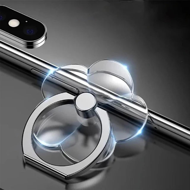 Alt view image 2 of 5 - Cell Phone Ring Holder,Transparent Phone Ring Grip Holder,360 Degree Rotation Finger Ring Kickstand Compatible with All Smartphone Phone Case
