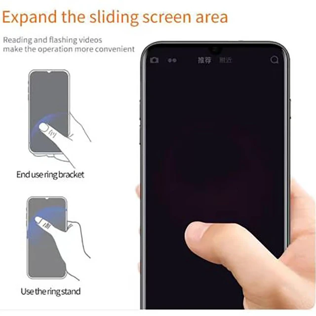 Alt view image 4 of 5 - Cell Phone Ring Holder,Transparent Phone Ring Grip Holder,360 Degree Rotation Finger Ring Kickstand Compatible with All Smartphone Phone Case